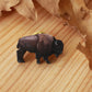 Bison pin - Wooden buffalo brooch