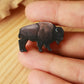 Bison pin - Wooden buffalo brooch