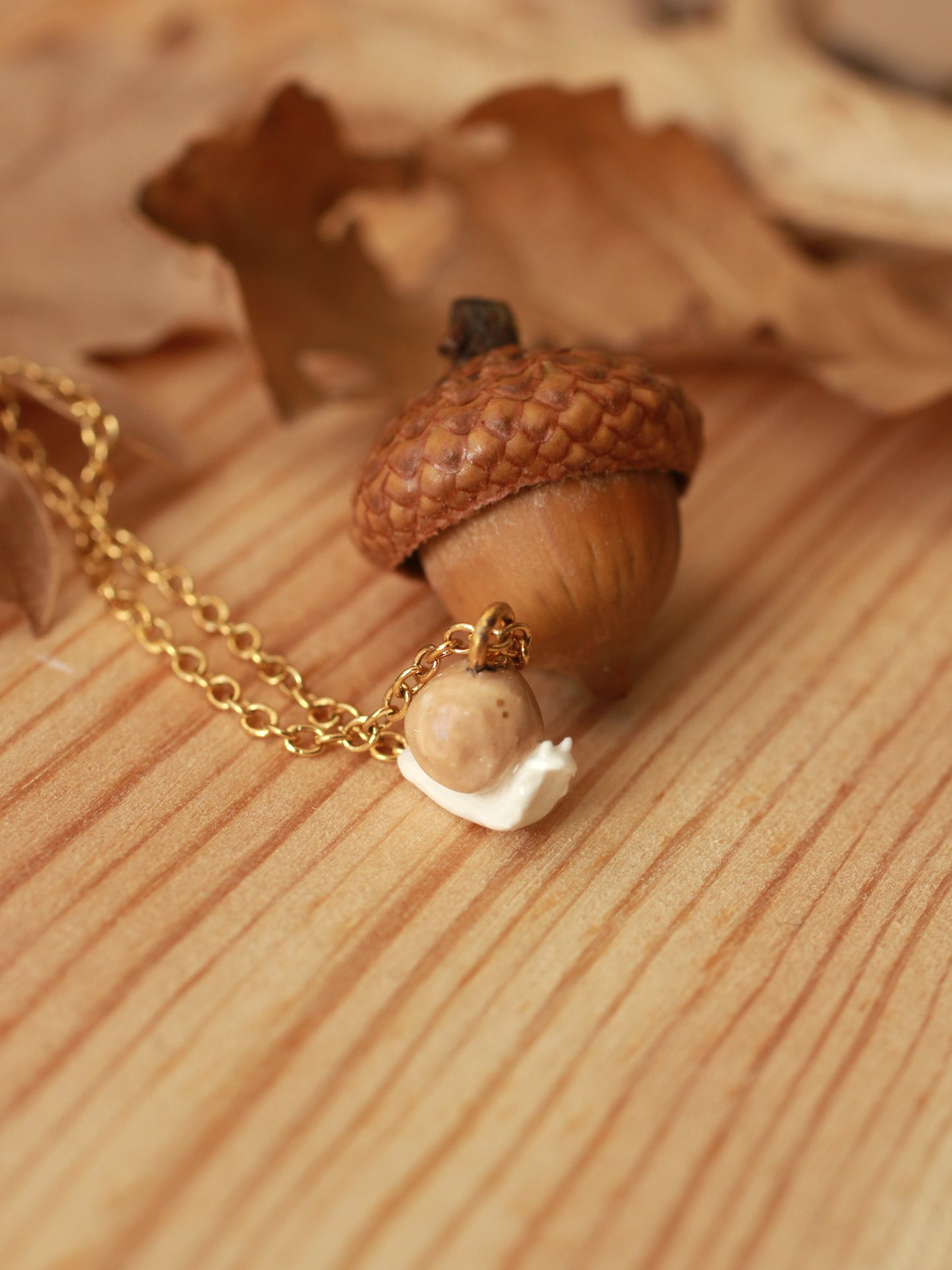 Ceramic Snail necklace