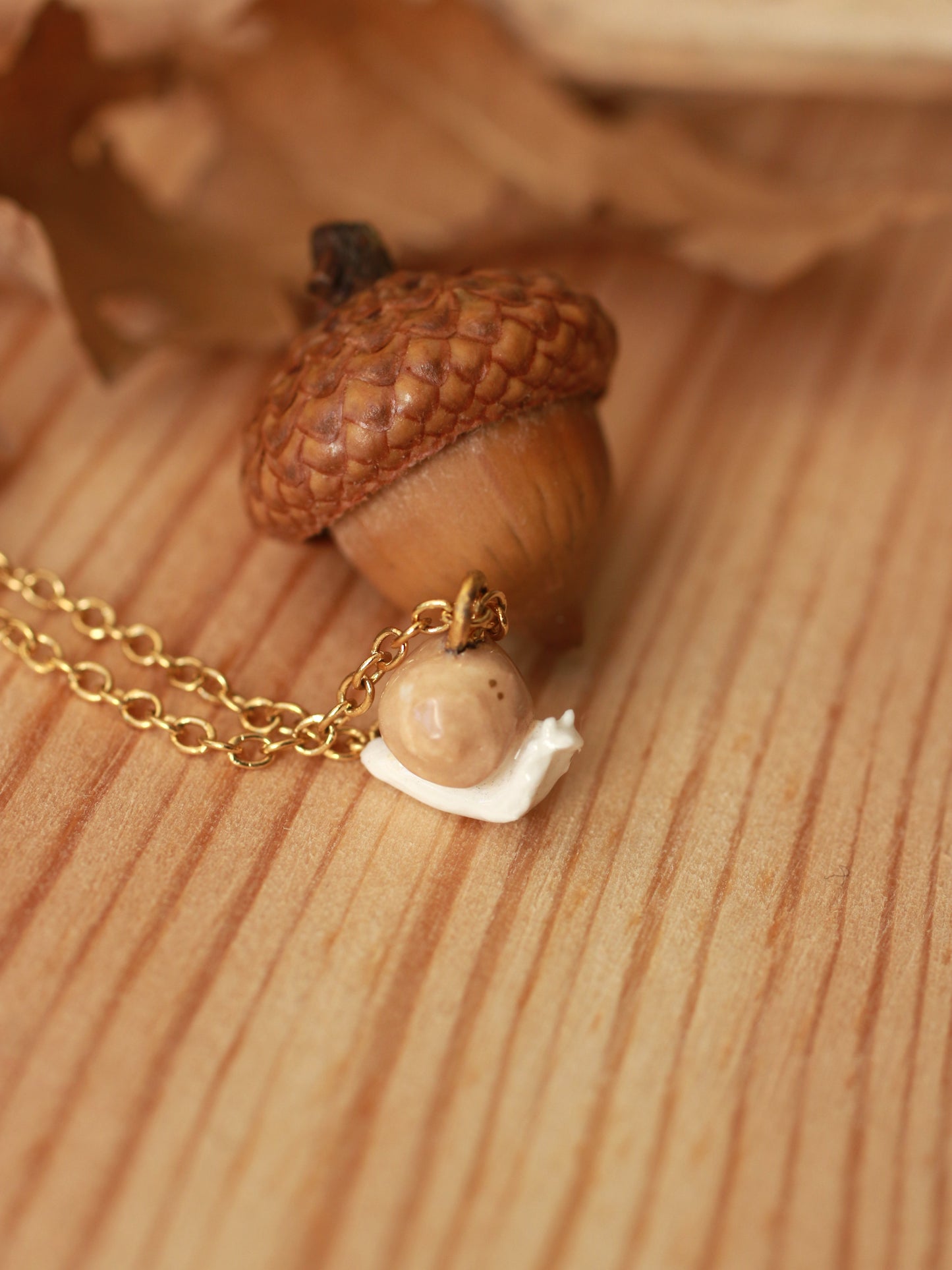 Ceramic Snail necklace