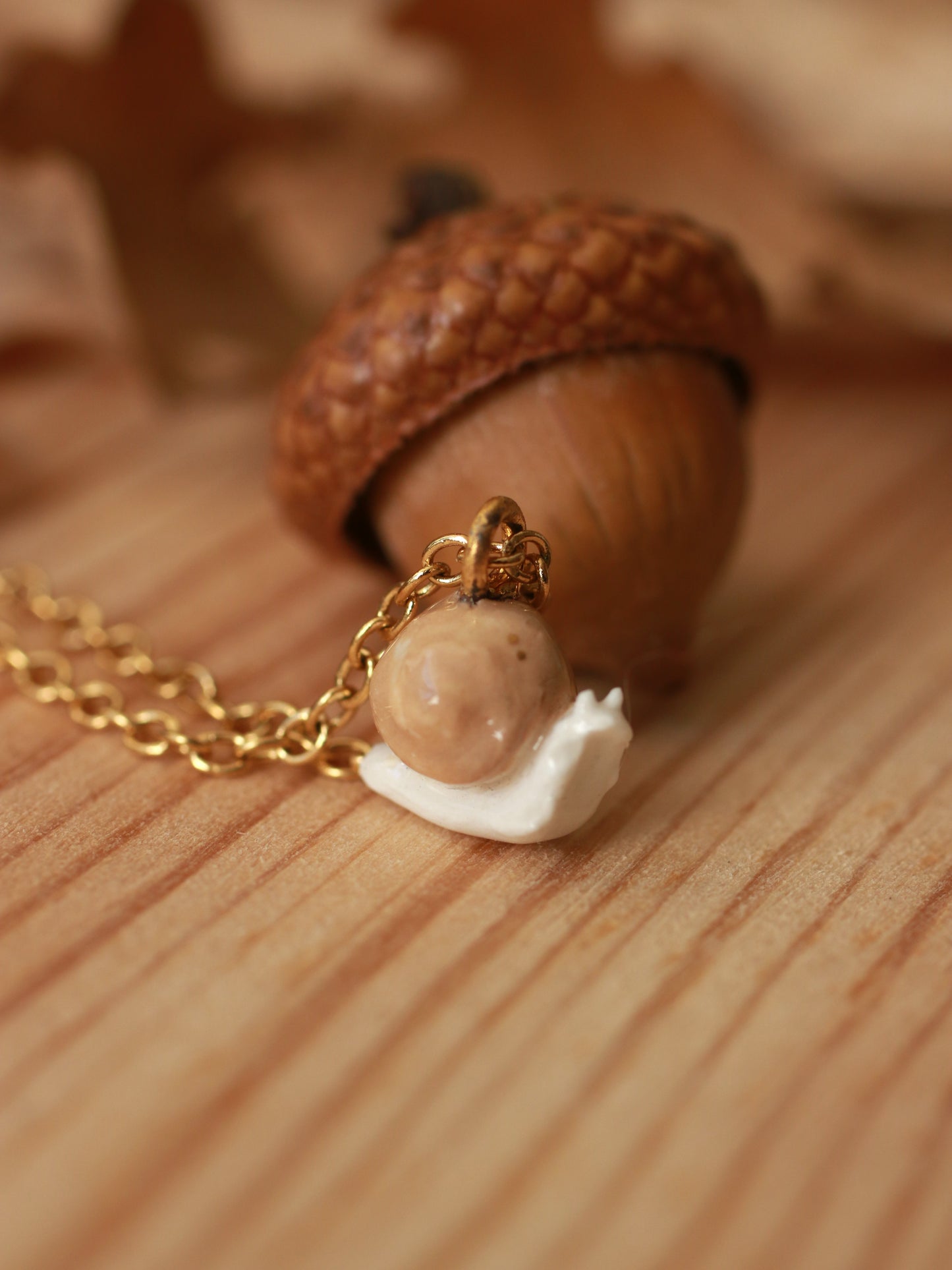 Ceramic Snail necklace