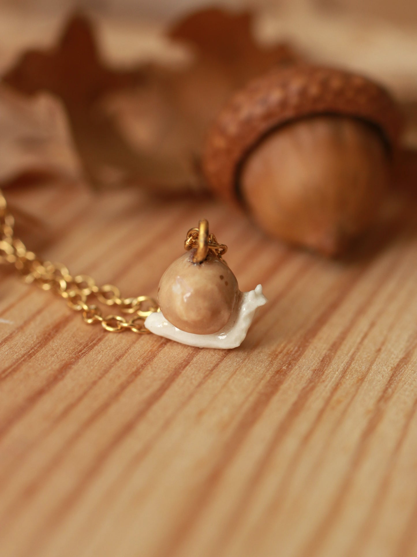 Ceramic Snail necklace