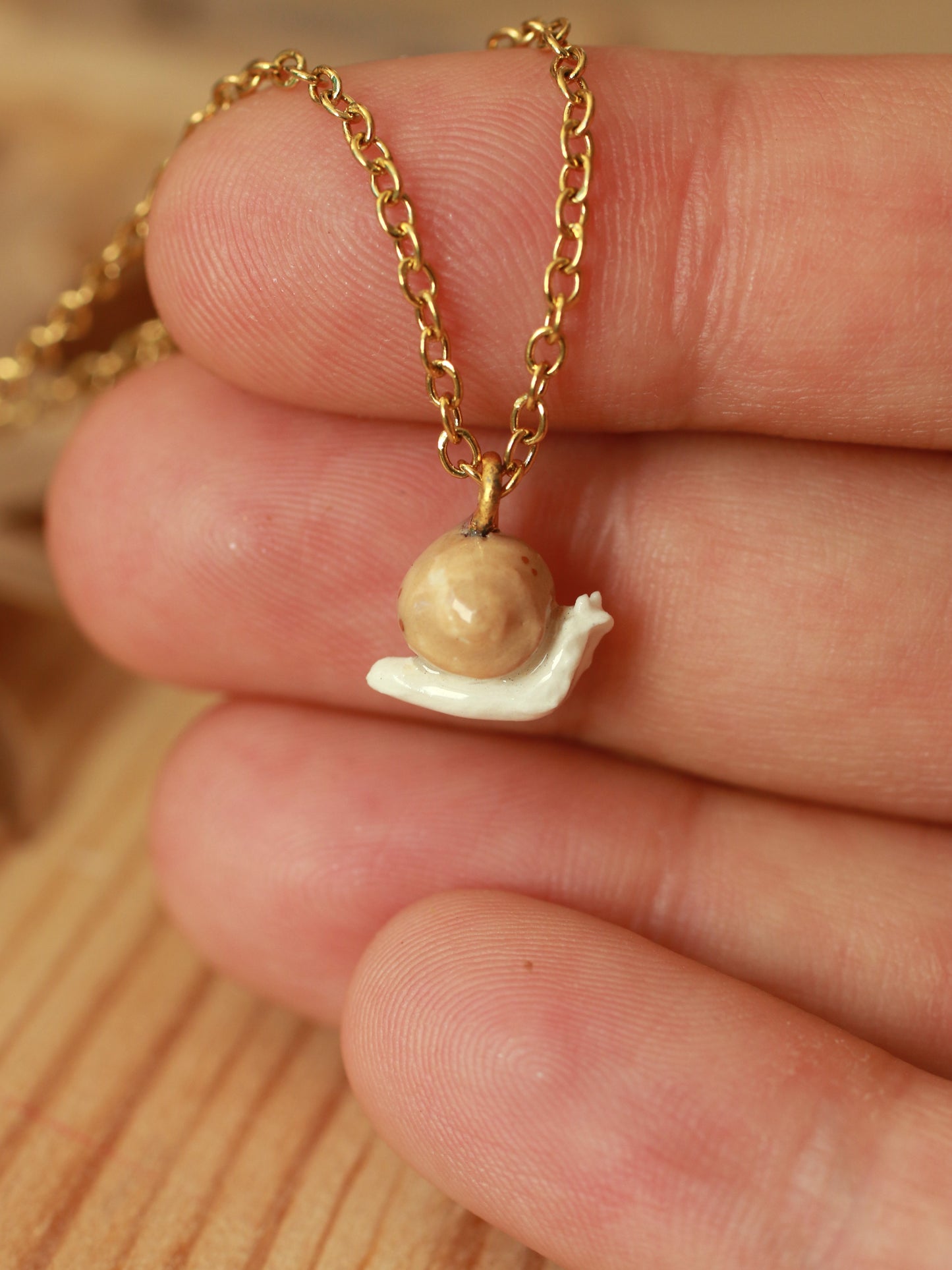 Ceramic Snail necklace