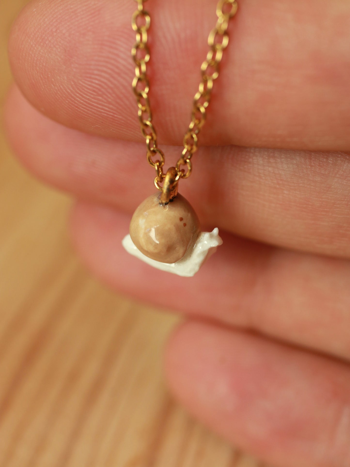 Ceramic Snail necklace