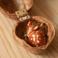 Sleeping Fawn necklace in a walnut box