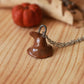 Ceramic Witches hat necklace