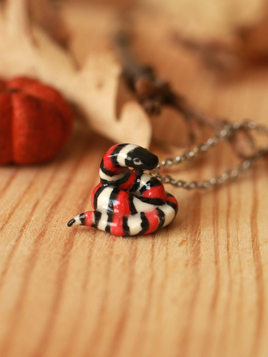 Ceramic snake necklace