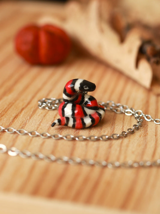 Ceramic snake necklace