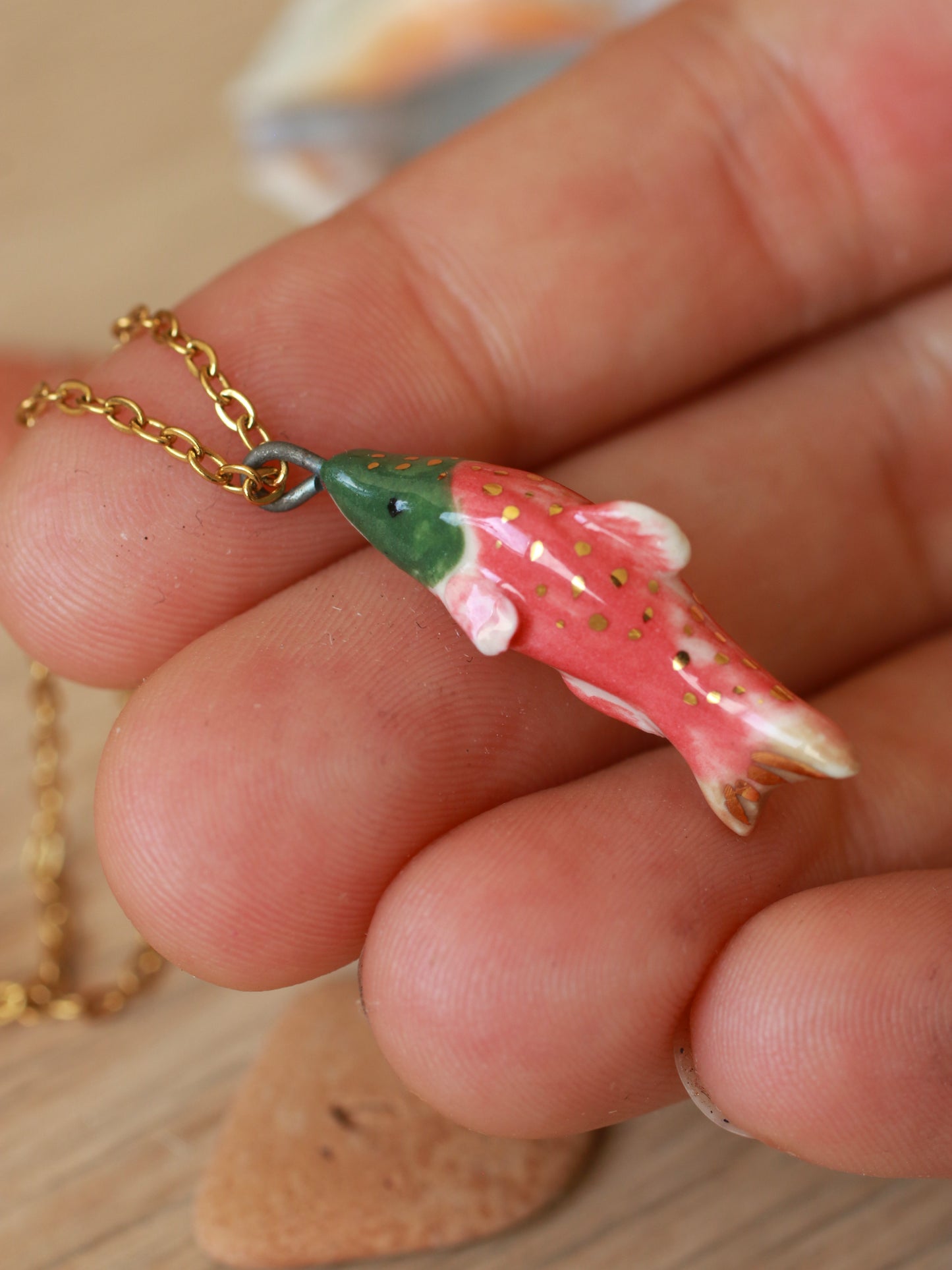 Salmon necklace