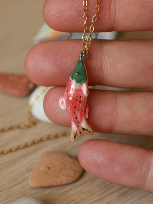 Salmon necklace