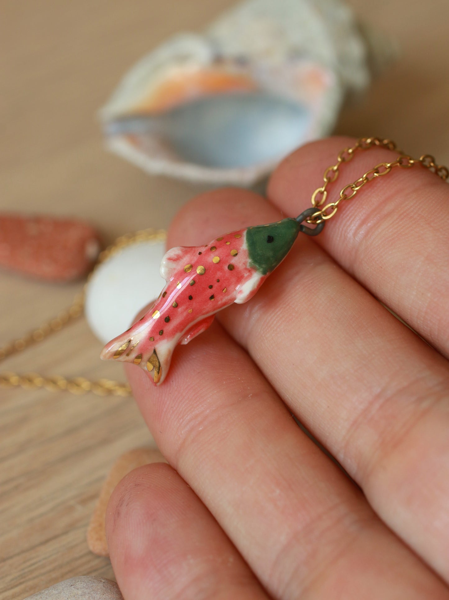 Salmon necklace