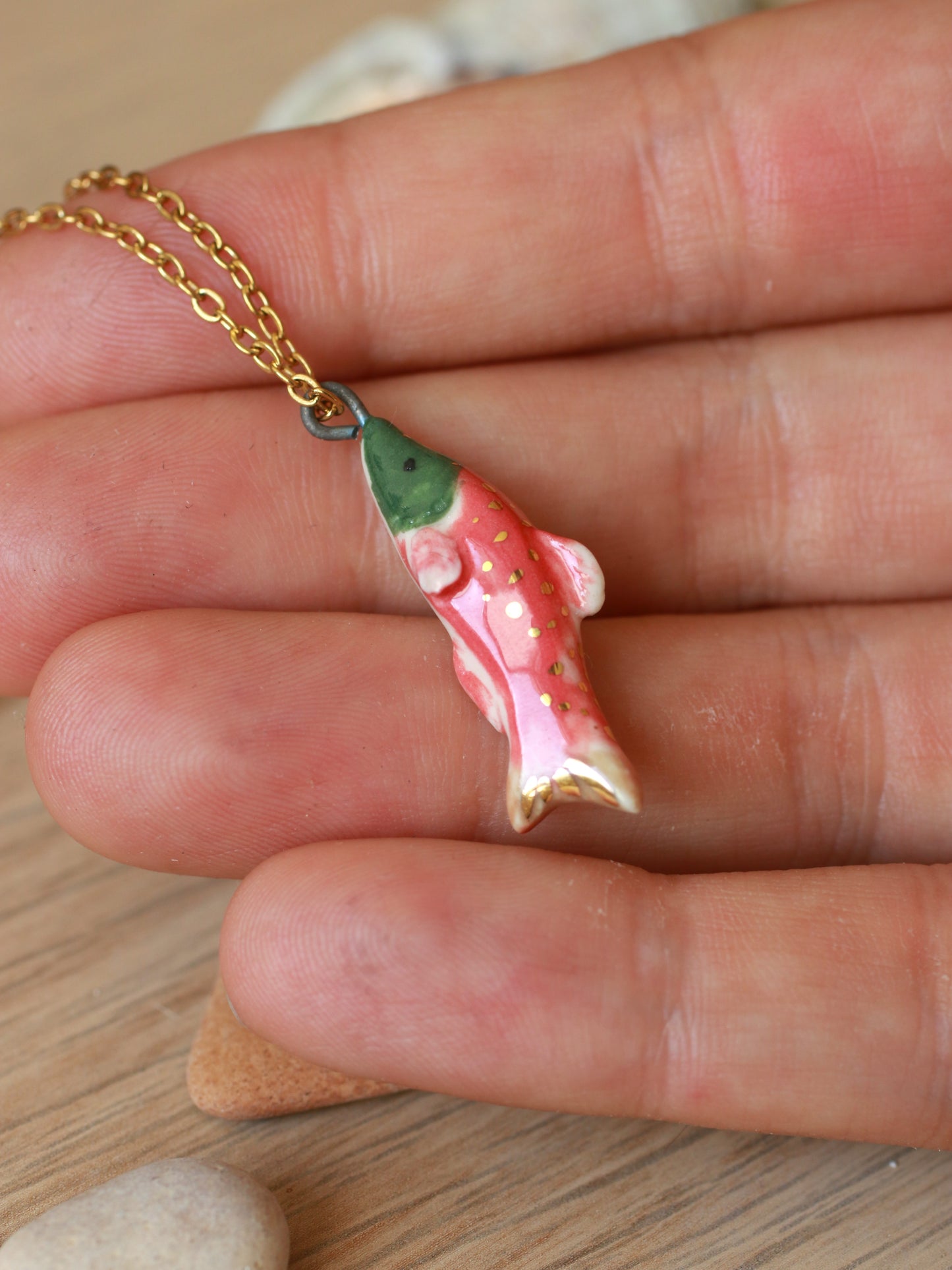 Salmon necklace