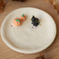 Black cat with pumpkins Ring Dish - Porcelain jewelry dish