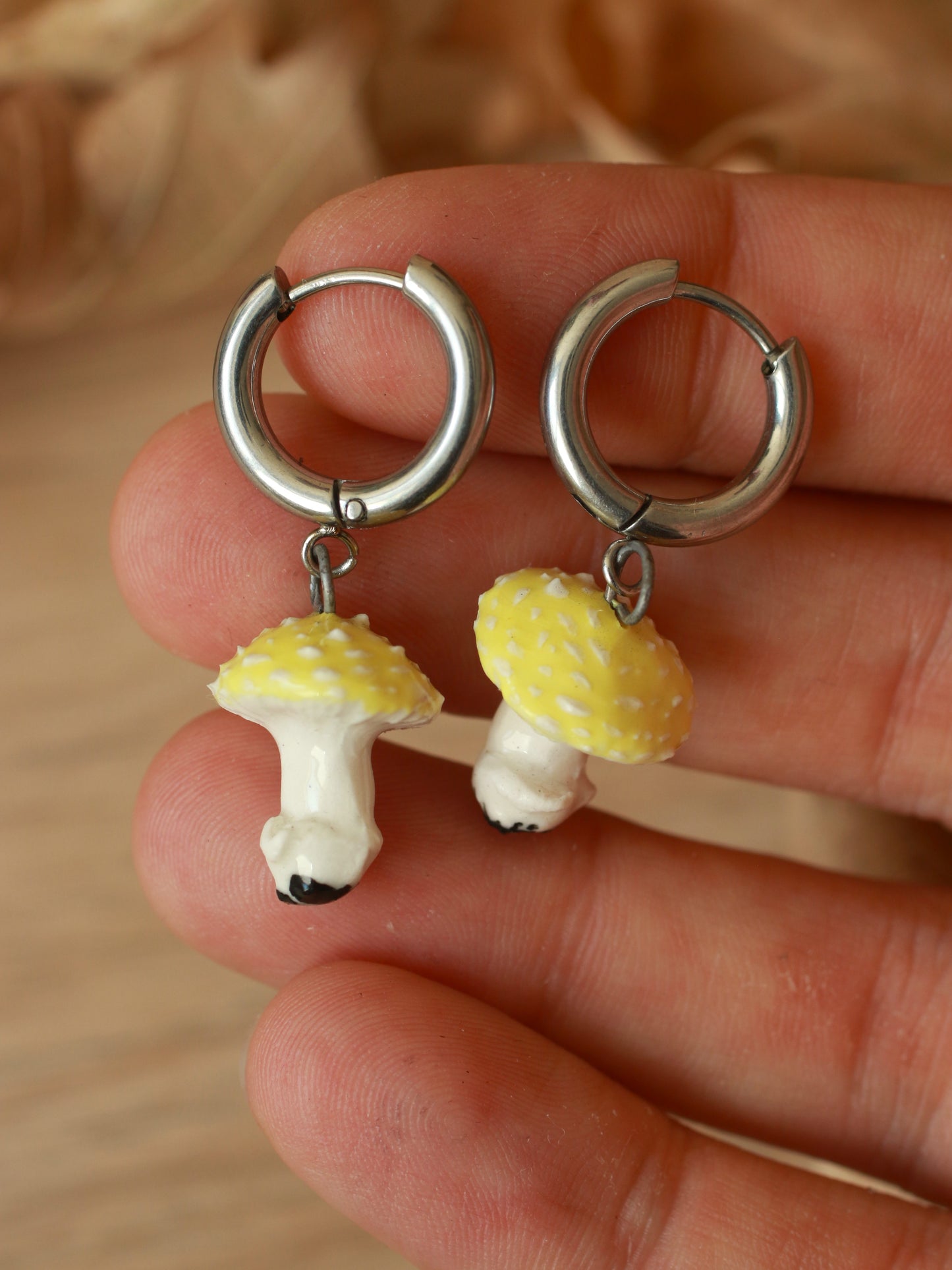 Mushroom earrings