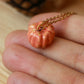 Ceramic pumpkin necklace