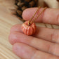 Ceramic pumpkin necklace