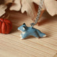 Starry Wolf necklace - silver details