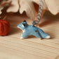 Starry Wolf necklace - silver details