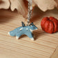 Starry Wolf necklace - silver details