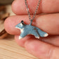 Starry Wolf necklace - silver details