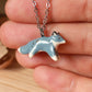 Starry Wolf necklace - silver details