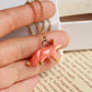 Ceramic Fox necklace - 22k gold details