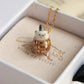 Ceramic Hedgehog necklace in a walnut box - 22k gold details