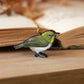 Japanese white eye necklace