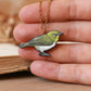 Japanese white eye necklace