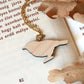 Japanese white eye necklace