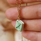 Flower book necklace - Light green book