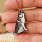 Husky necklace - wooden dog pendant