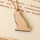 Husky necklace - wooden dog pendant