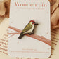 Green woodpecker pin