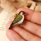 Green woodpecker pin