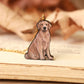 Dog necklace - wooden dog pendant