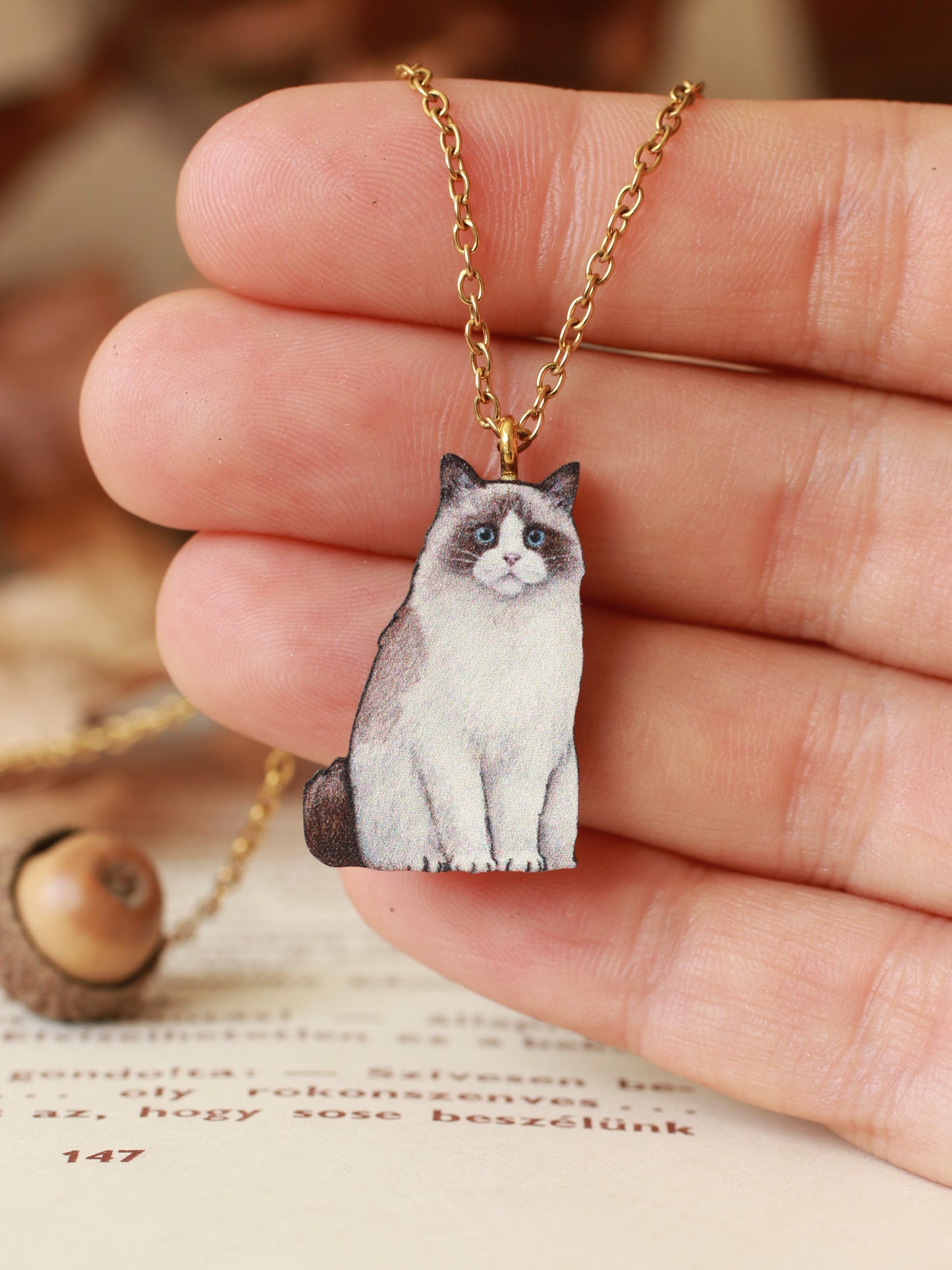 Ragdoll cat necklace