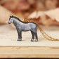 Grey dapple horse necklace