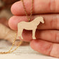 Grey dapple horse necklace