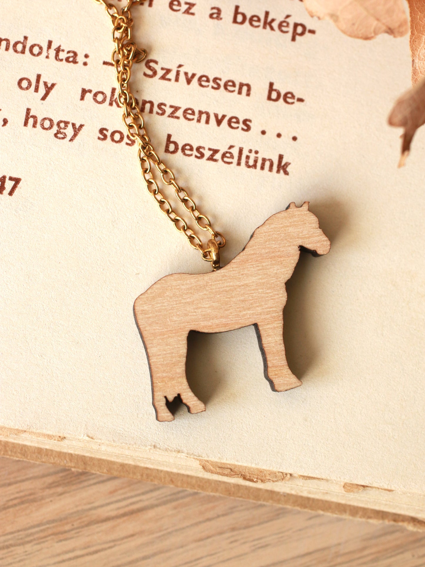 Grey dapple horse necklace