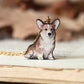 Corgi necklace - wooden pendant