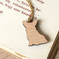 Corgi necklace - wooden pendant