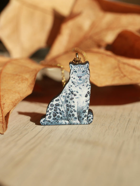 Snow leopard necklace