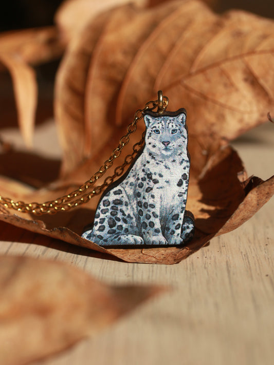 Snow leopard necklace