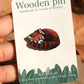 Sleeping red panda pin