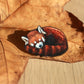 Sleeping red panda pin