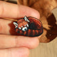 Sleeping red panda pin