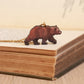 Grizzly bear necklace - wooden brown bear pendant