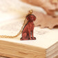 Vizsla necklace - wooden dog pendant