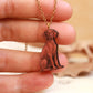 Vizsla necklace - wooden dog pendant